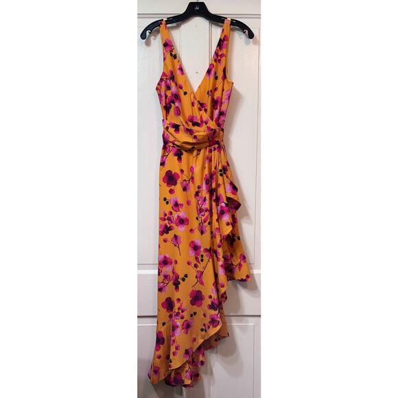 NWT Hutch Tansy Asymmetrical Floral V Neck Wrap Dress Size S - Picture 3 of 14